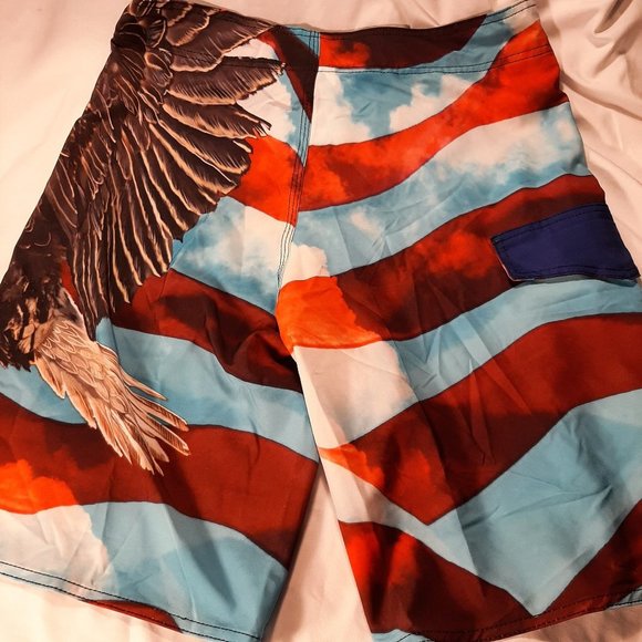 Men's Swim Trunks / Shorts Size 34 Waist - EUC - Picture 2 of 3